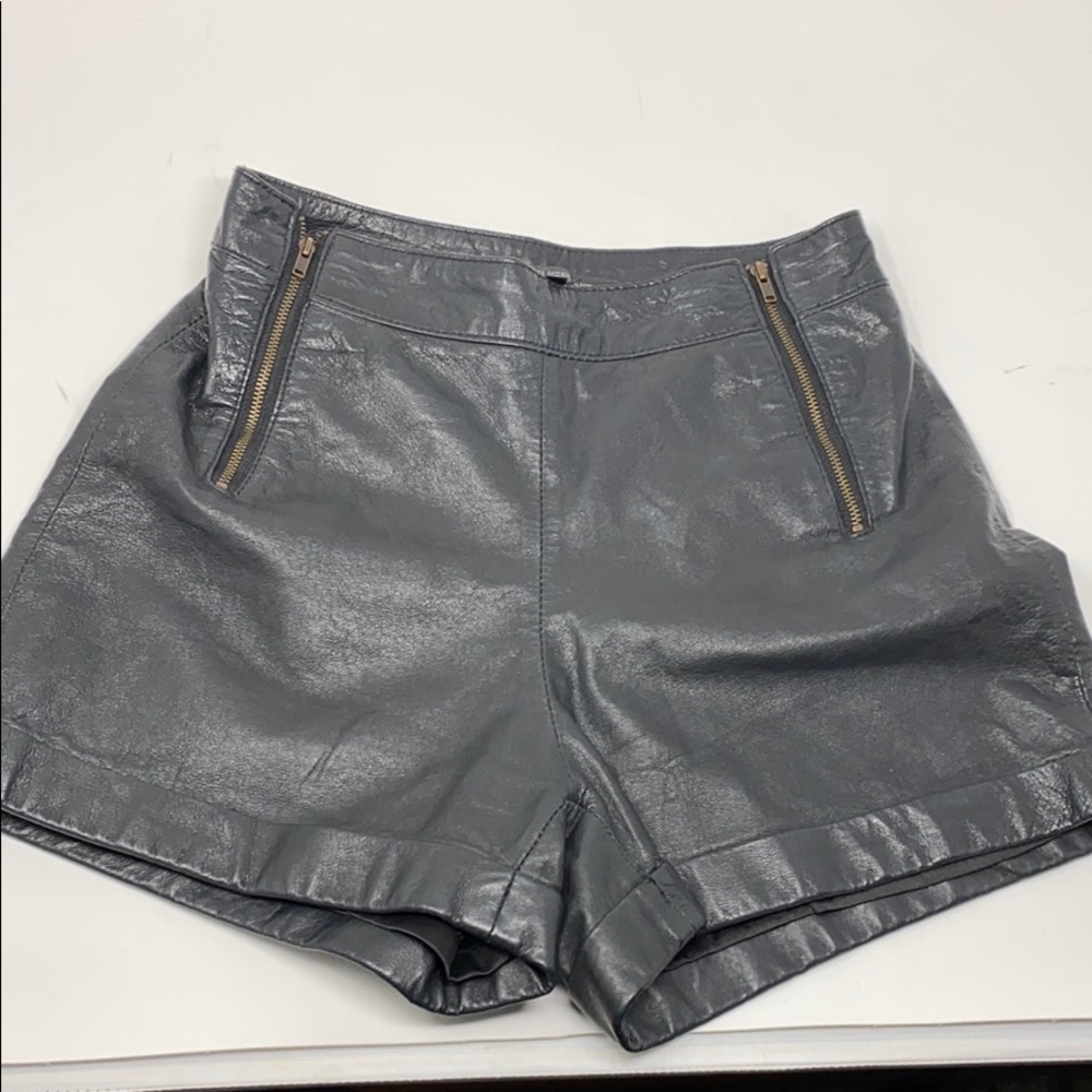 Australian forever new high-rise leather shorts